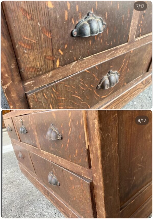 落ち着きのある色味のオープン棚