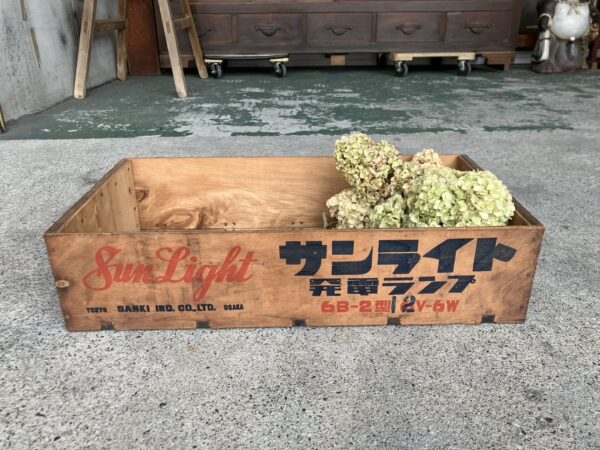 自転車屋さんで使われていた木箱