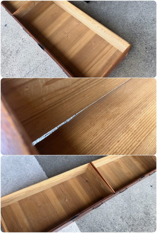 古い2段重ねの箪笥　アンティーク